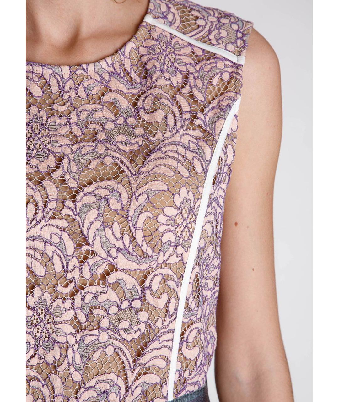 MSGM Розовое хлопковое коктейльное платье, фото 5