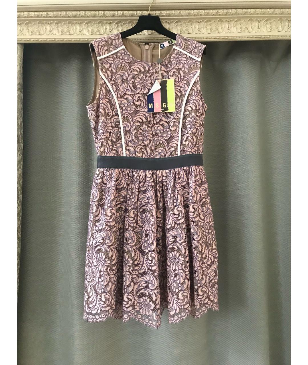 MSGM Розовое хлопковое коктейльное платье, фото 6