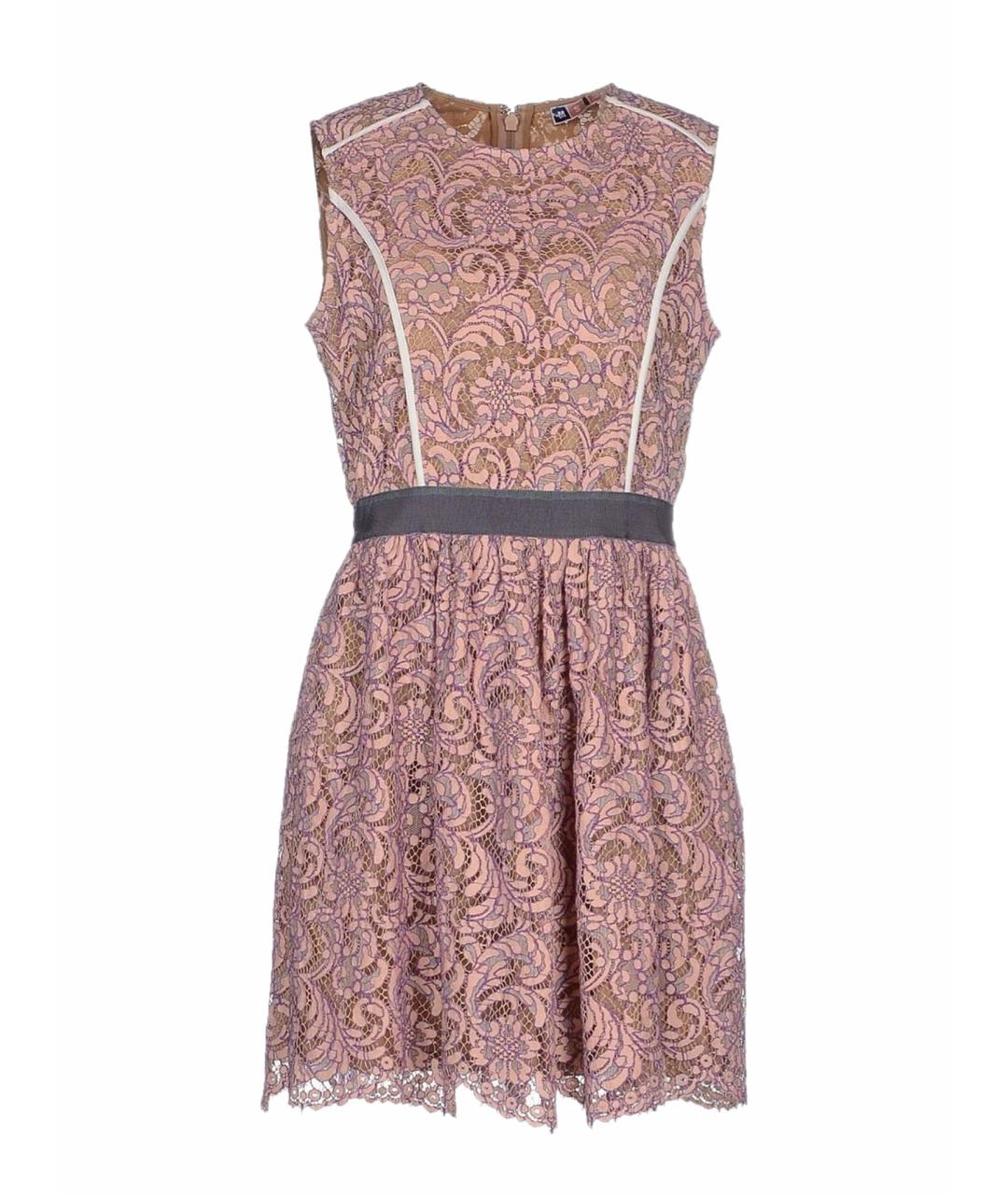 MSGM Розовое хлопковое коктейльное платье, фото 1