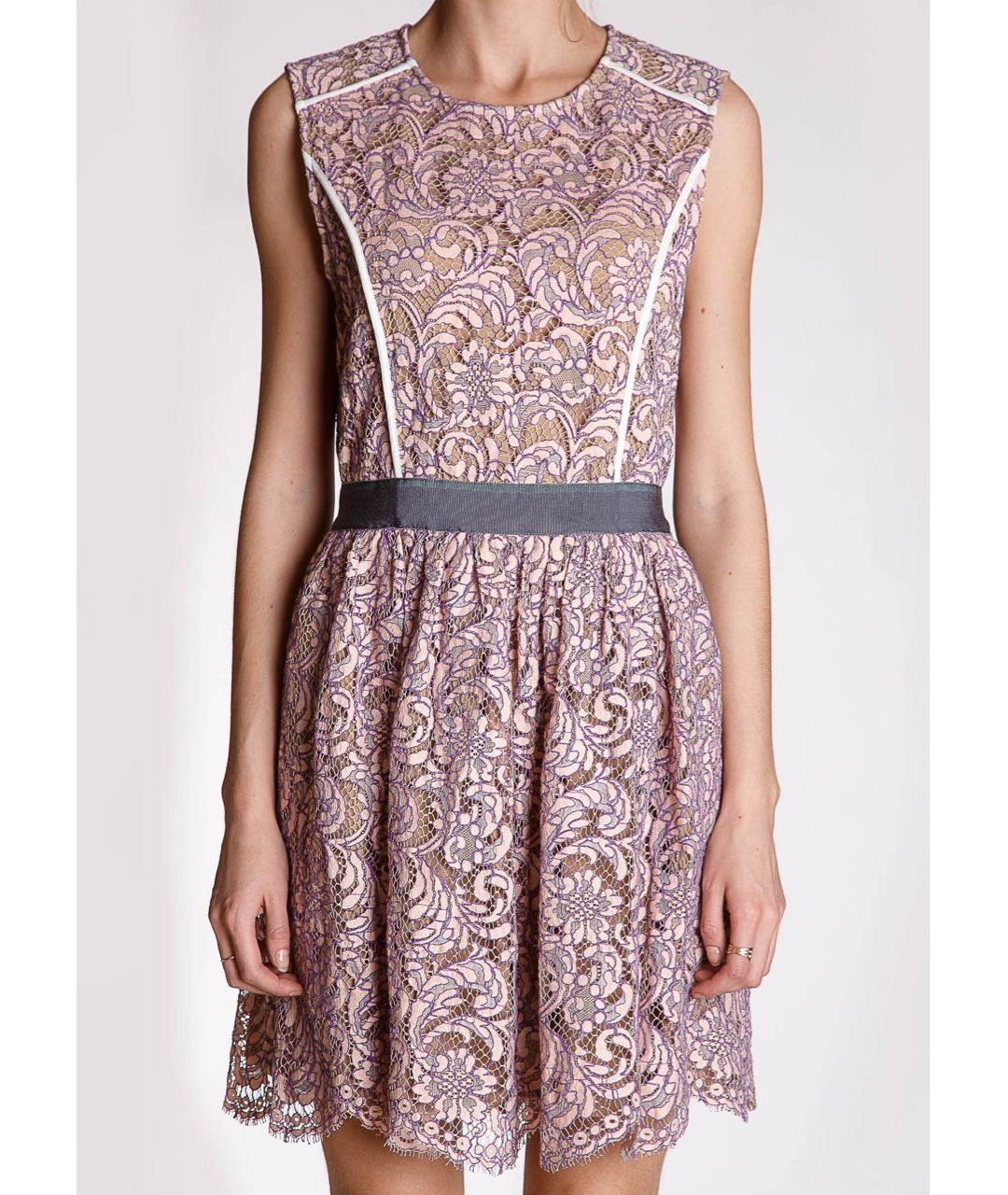 MSGM Розовое хлопковое коктейльное платье, фото 3