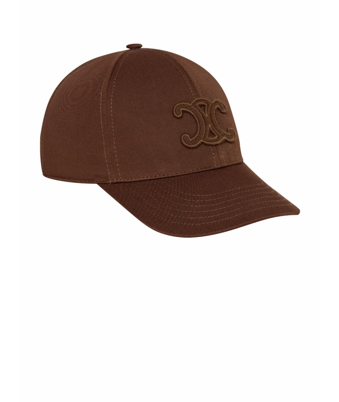 CELINE Коричневая хлопковая кепка, фото 1