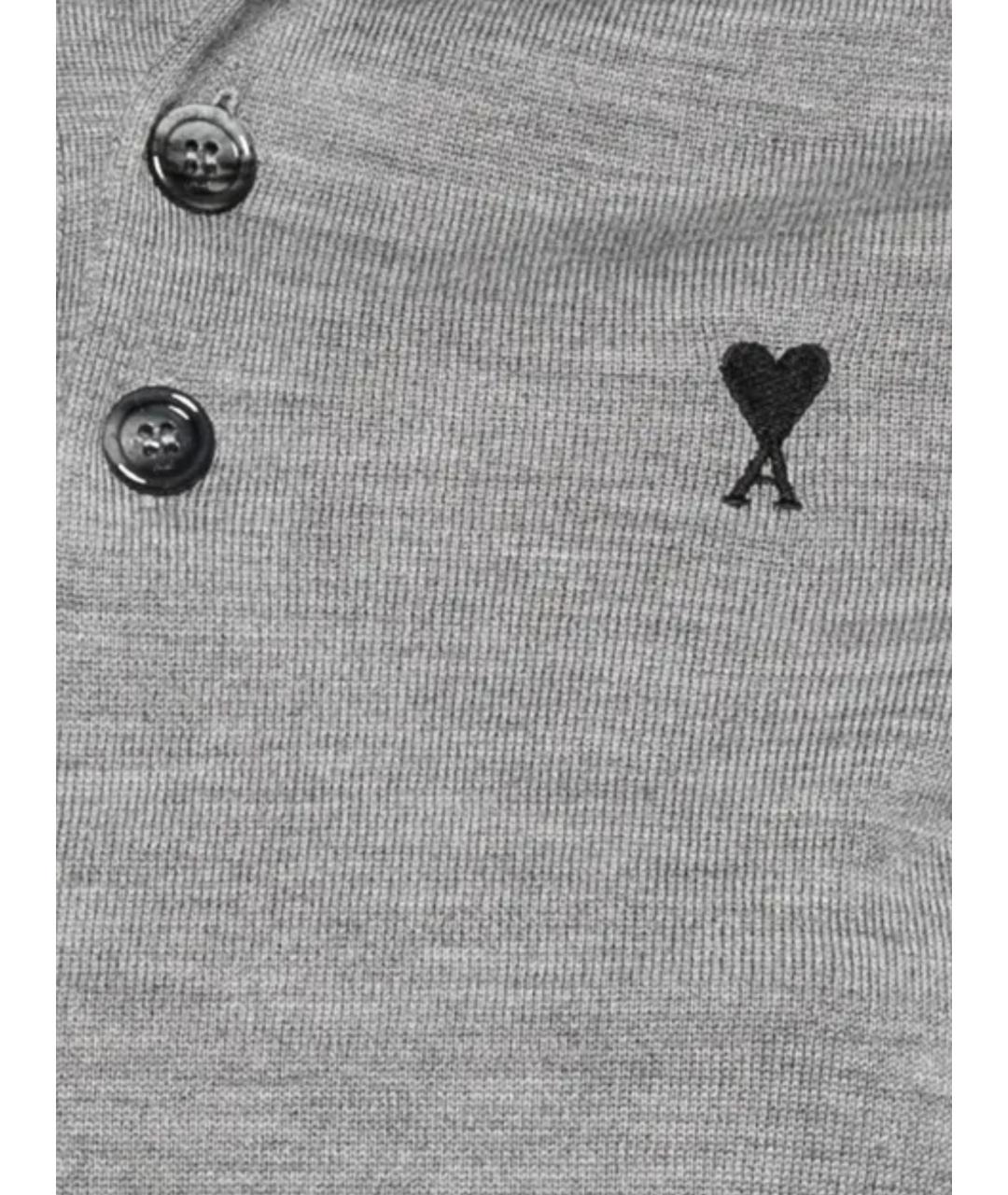 Ami Paris Серая шерстяная футболка, фото 2