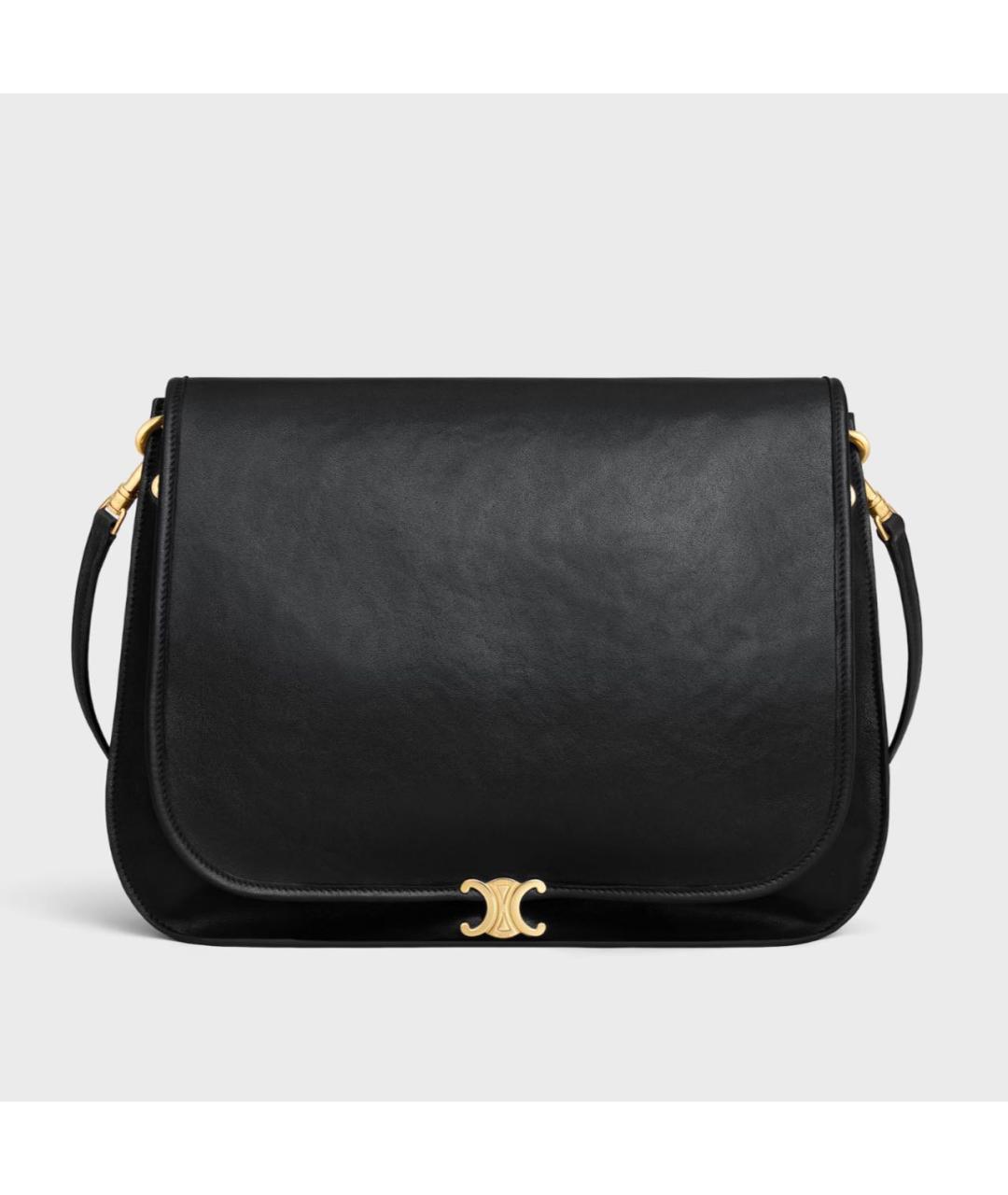 CELINE Черная кожаная сумка тоут, фото 4