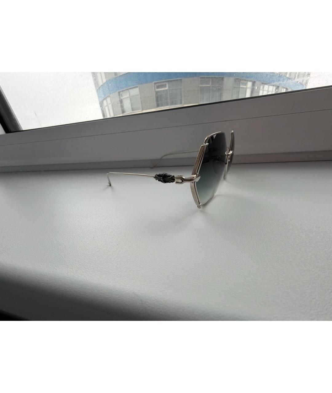 CHROME HEARTS Серебряные металлические солнцезащитные очки, фото 2