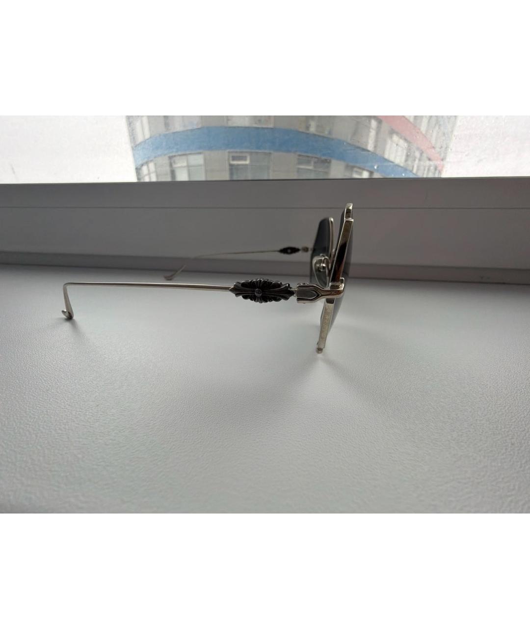 CHROME HEARTS Серебряные металлические солнцезащитные очки, фото 3