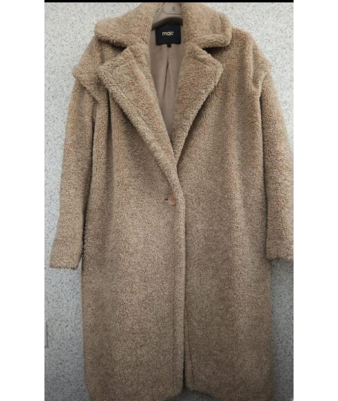 MAJE Коричневая вискозная шуба, фото 2