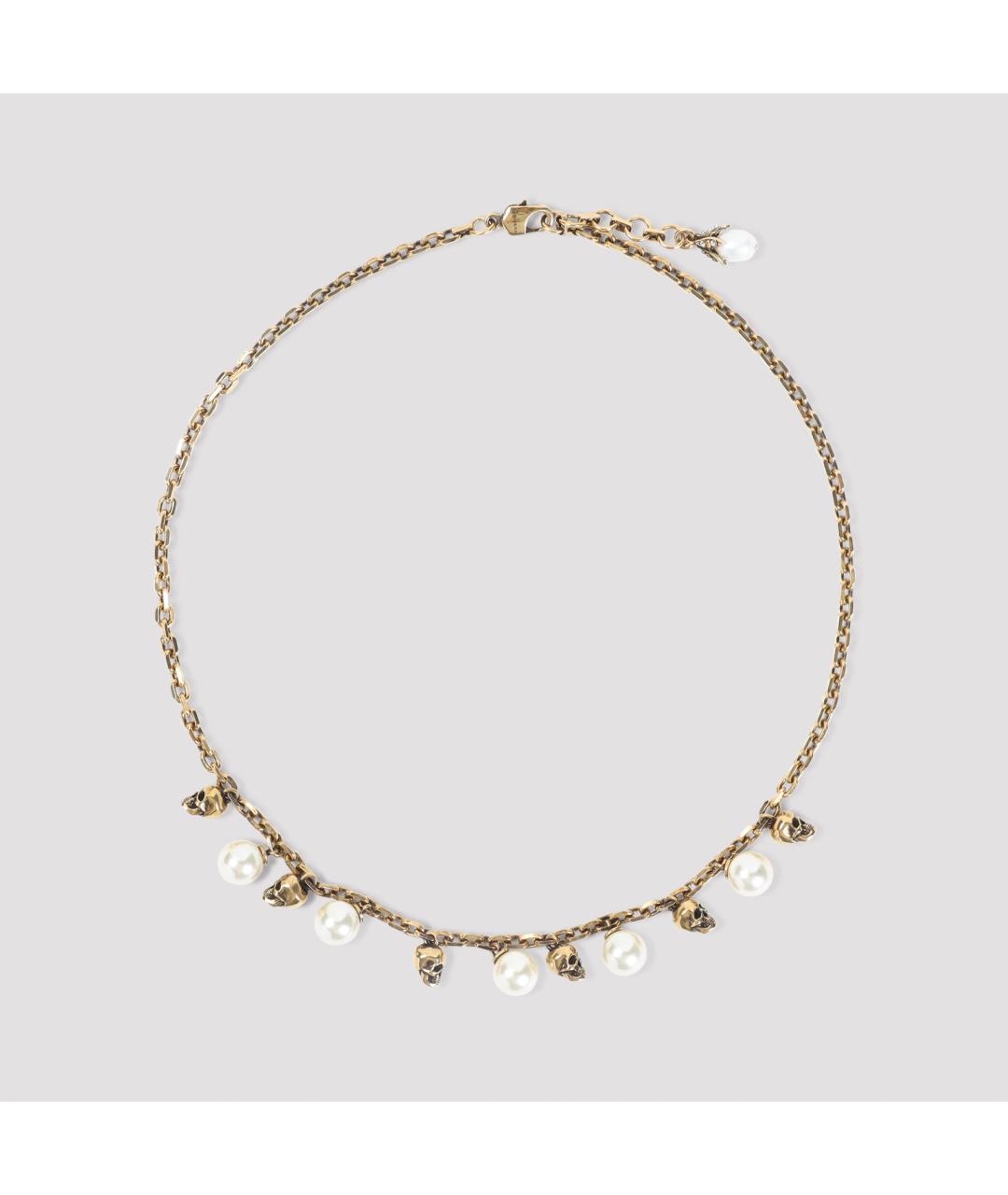 ALEXANDER MCQUEEN Золотое металлическое колье, фото 2