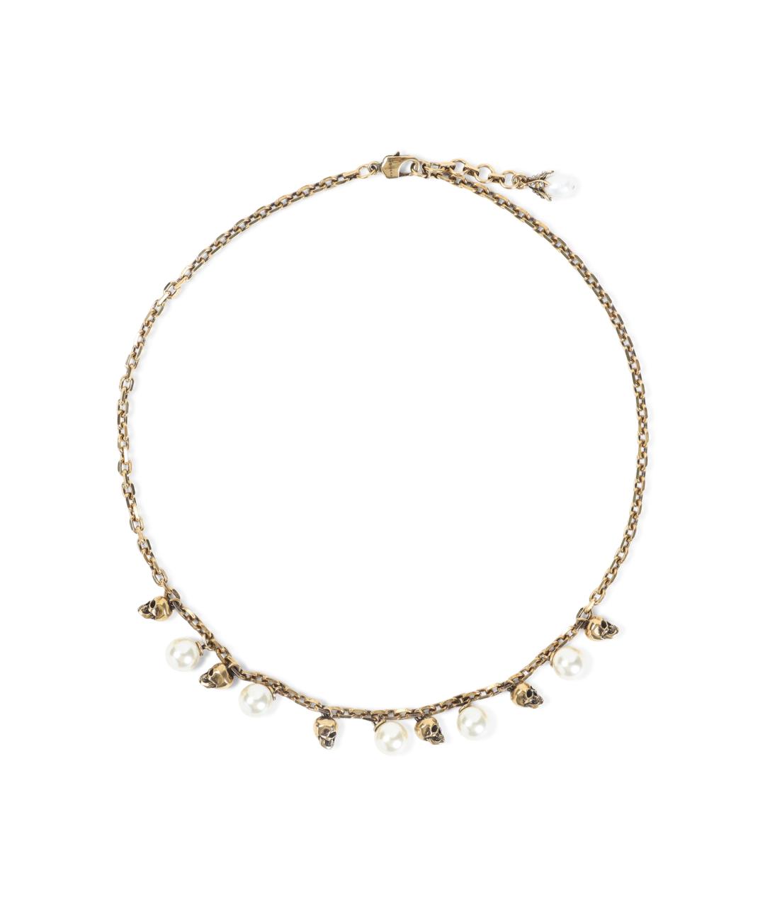 ALEXANDER MCQUEEN Золотое металлическое колье, фото 1