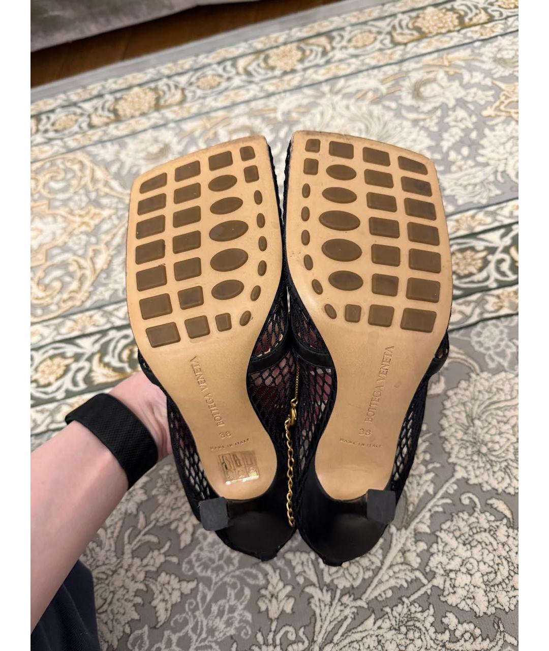 BOTTEGA VENETA Черные текстильные туфли, фото 3