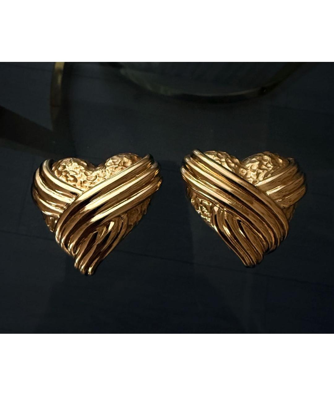 SAINT LAURENT Золотые металлические клипсы, фото 8