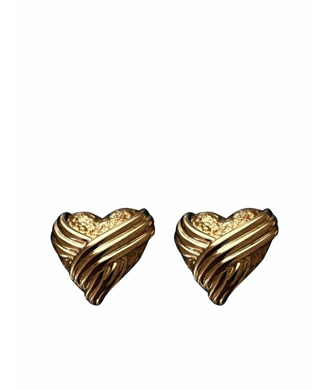 SAINT LAURENT Золотые металлические клипсы, фото 1