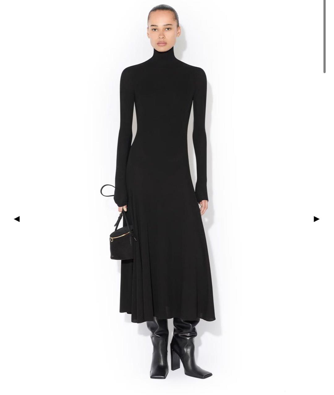 ALAIA Черное вискозное повседневное платье, фото 5