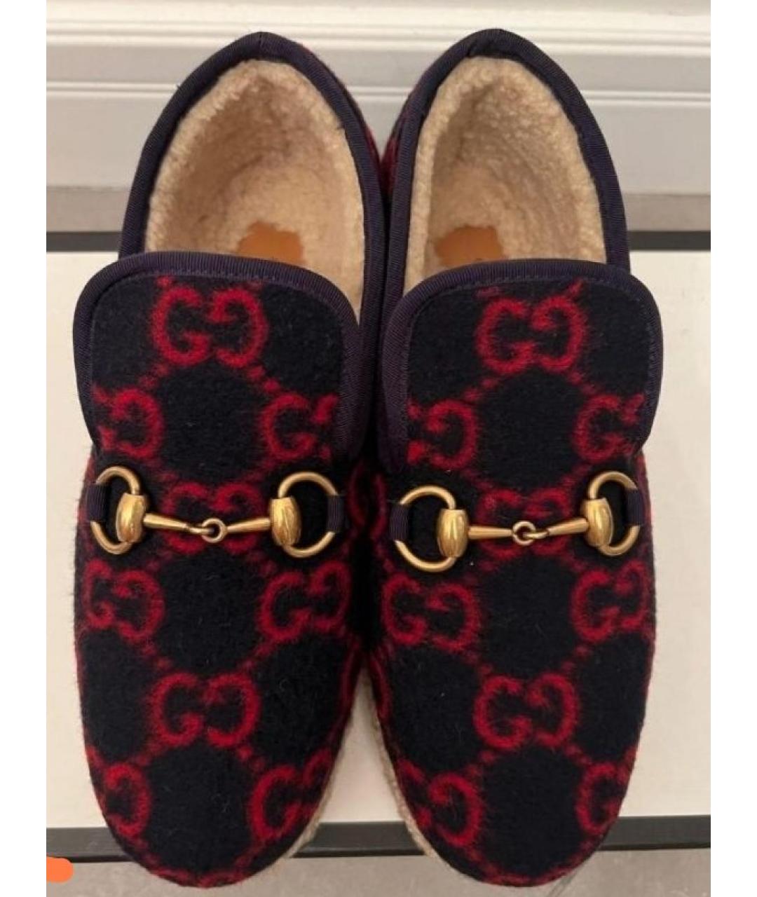 GUCCI Мульти текстильные лоферы, фото 2