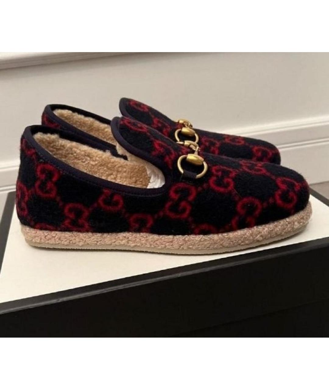 GUCCI Мульти текстильные лоферы, фото 5