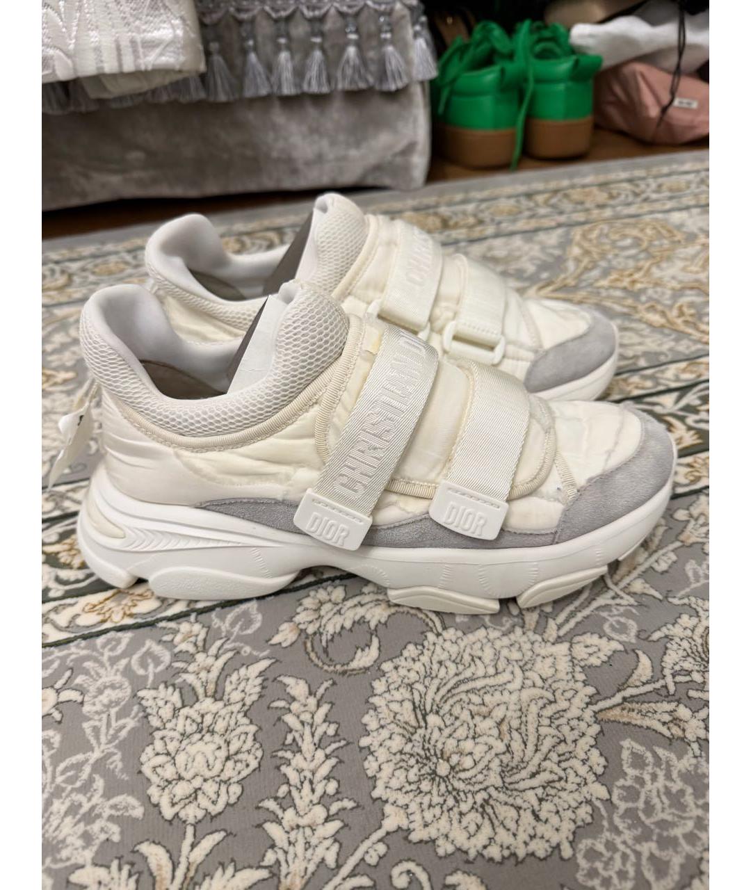 CHRISTIAN DIOR Белые текстильные кроссовки, фото 5