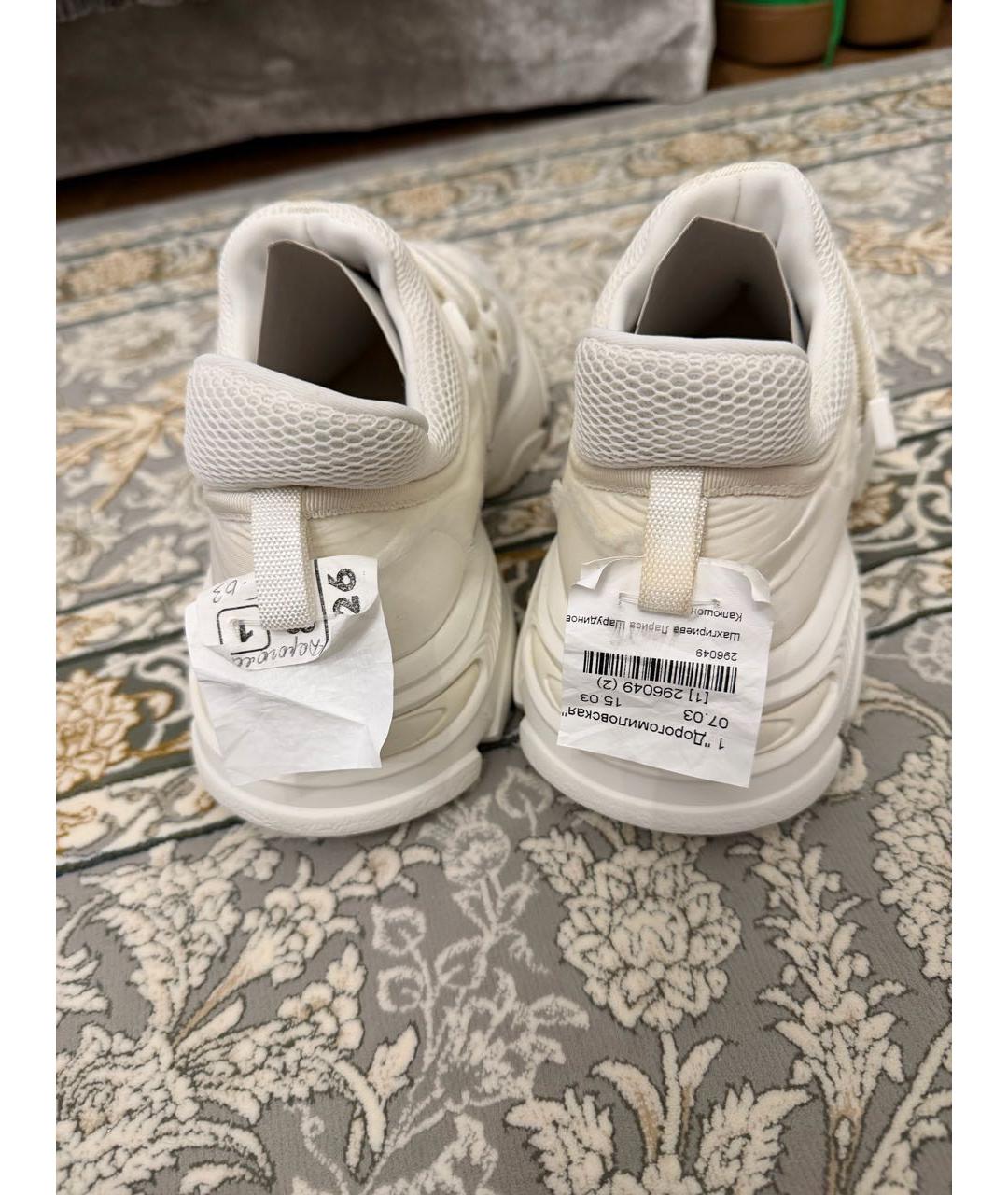 CHRISTIAN DIOR Белые текстильные кроссовки, фото 4