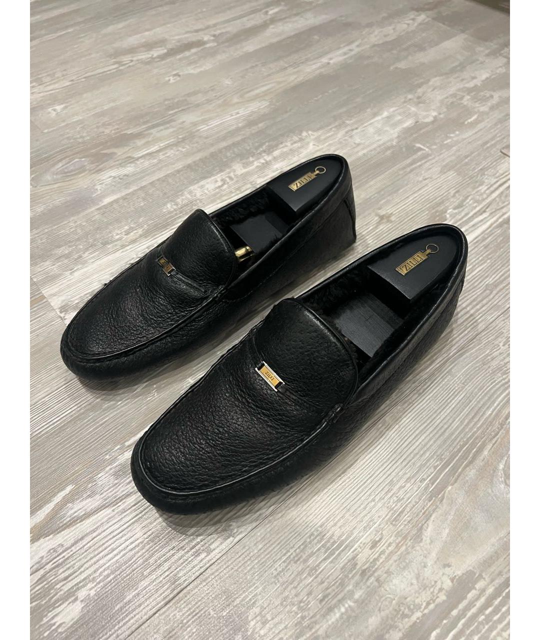 ZILLI Черные кожаные мокасины, фото 2