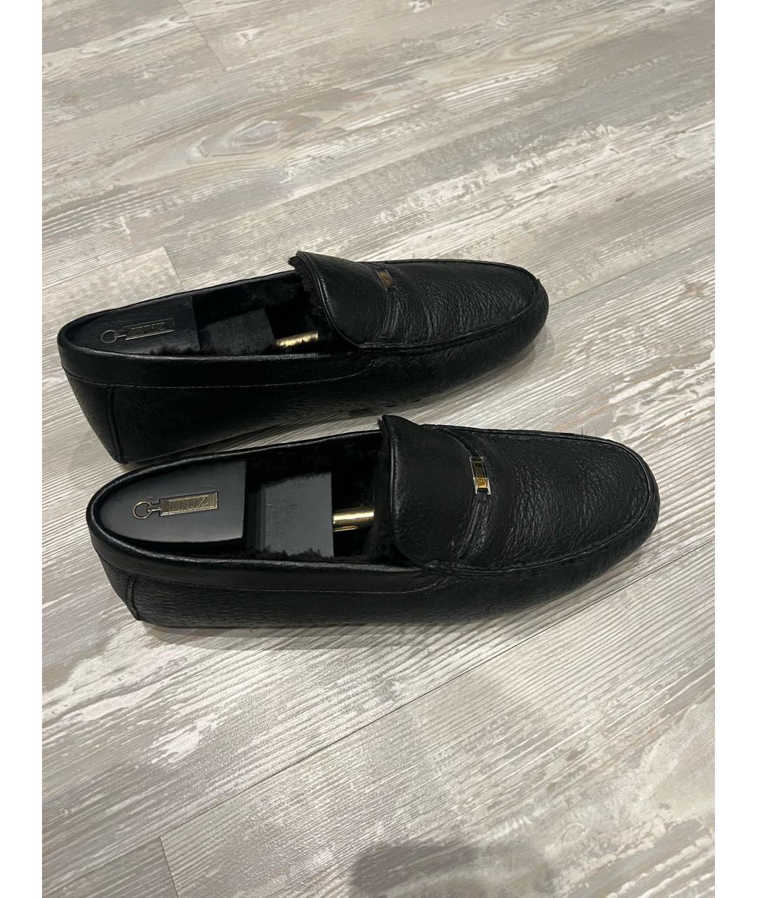ZILLI Черные кожаные мокасины, фото 5
