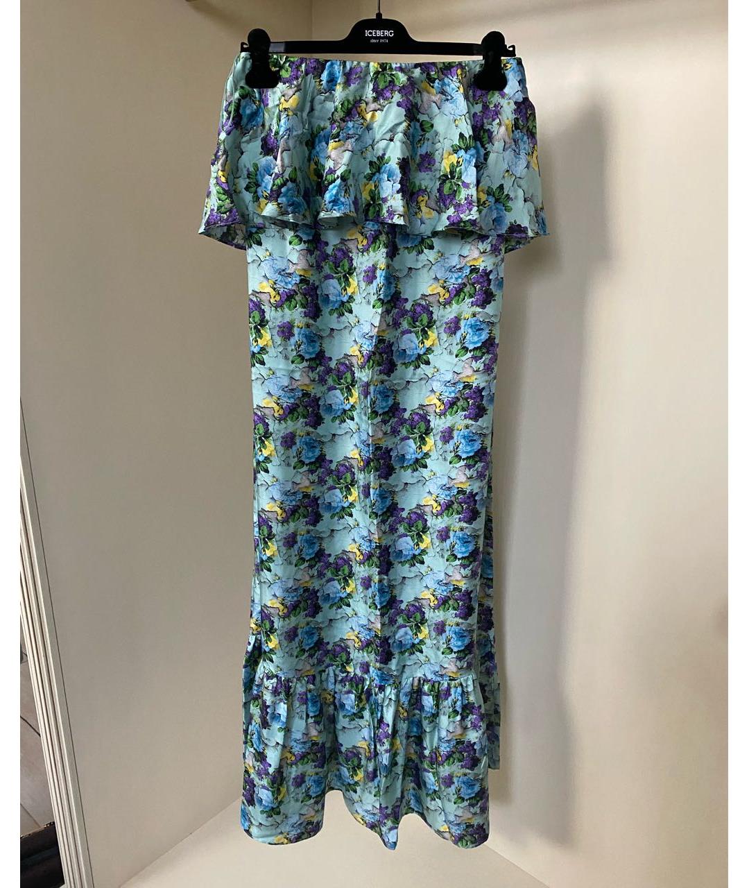 MSGM Мульти шелковый сарафан, фото 6