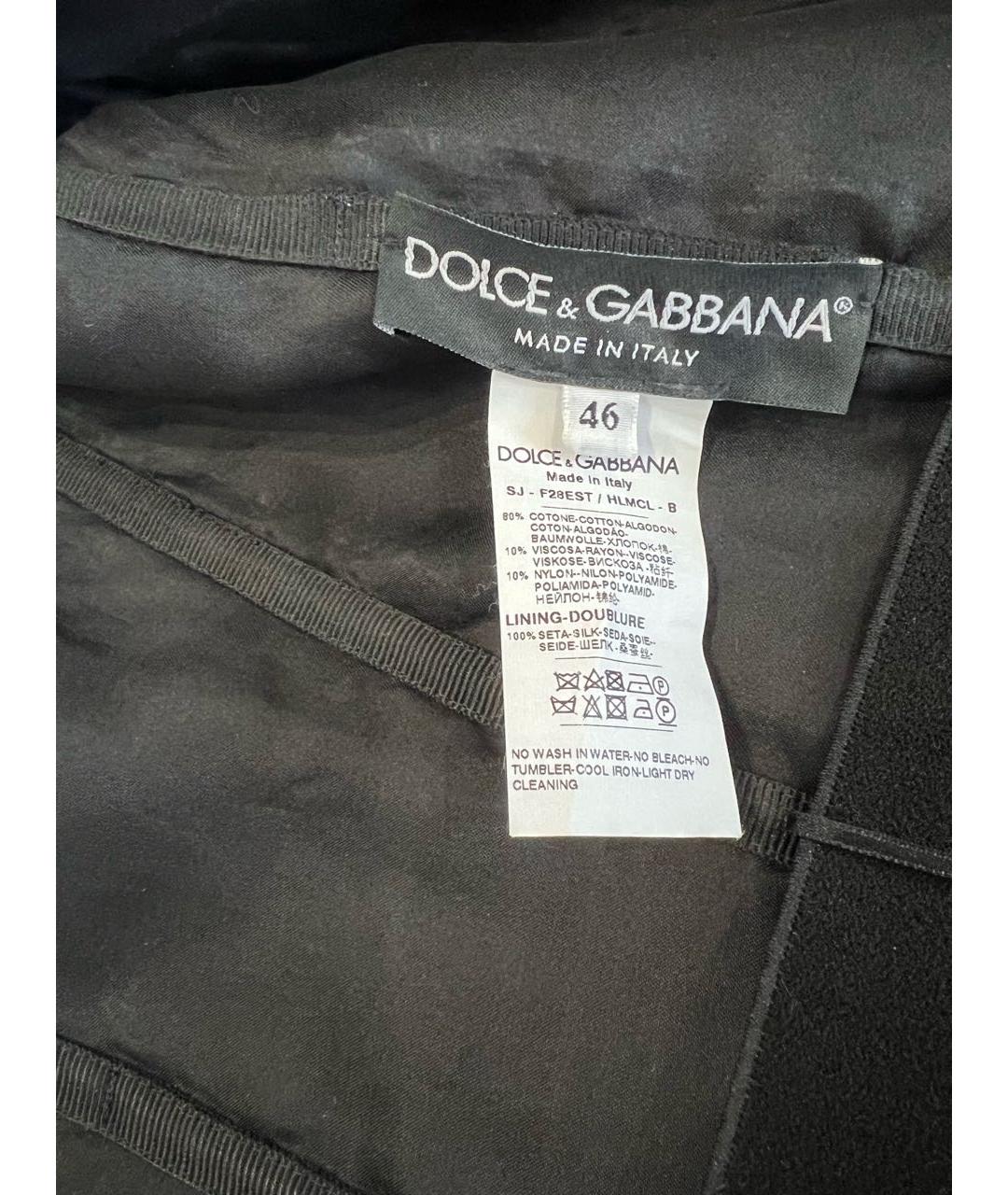 DOLCE&GABBANA Черный кружевной жакет/пиджак, фото 3