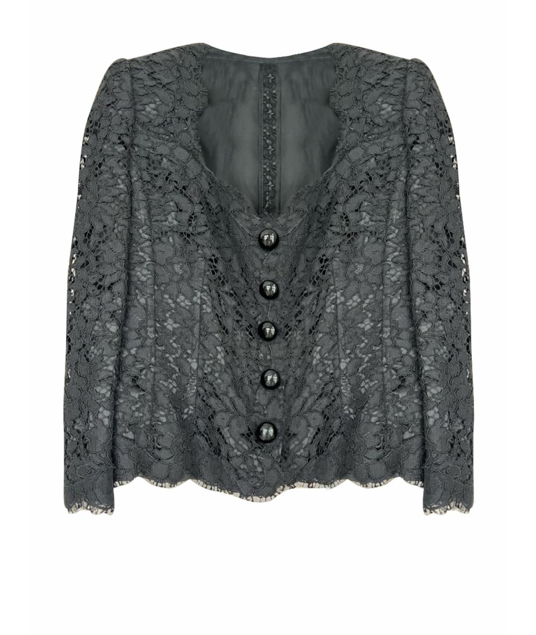DOLCE&GABBANA Черный кружевной жакет/пиджак, фото 1