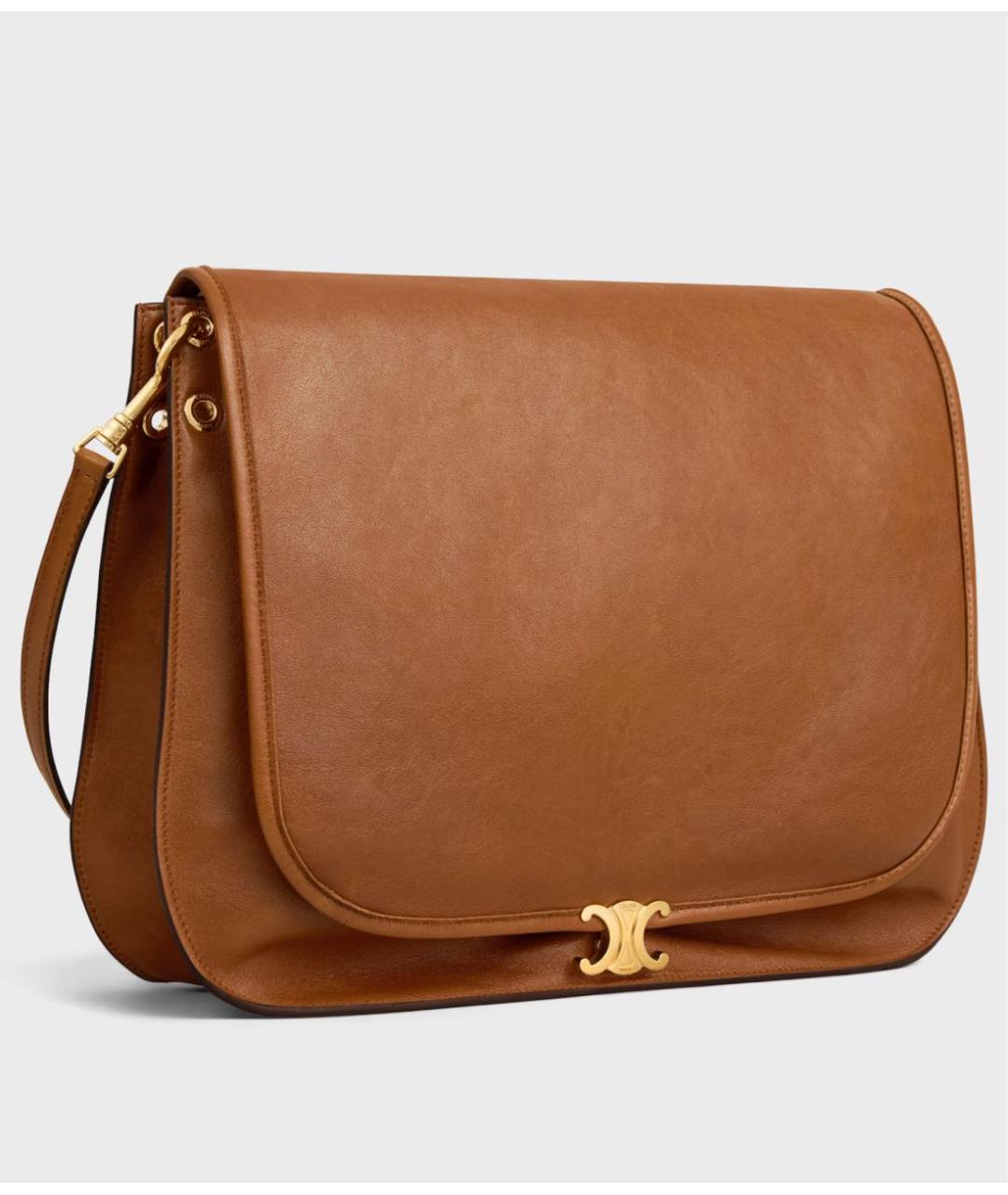 CELINE Коричневая кожаная сумка тоут, фото 2