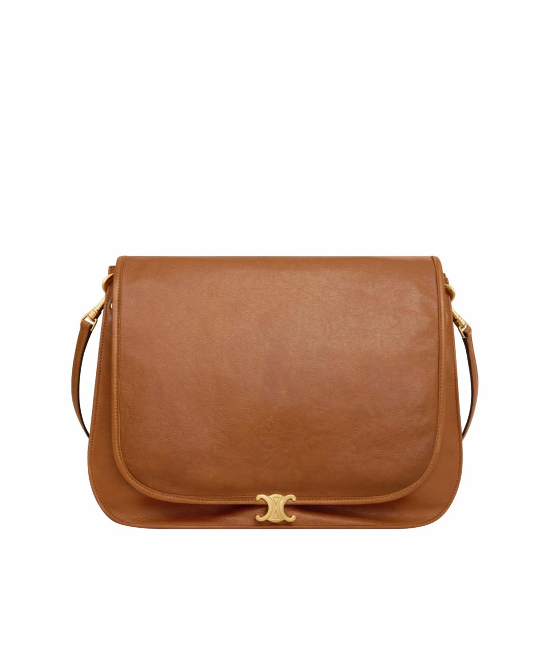 CELINE Коричневая кожаная сумка тоут, фото 5