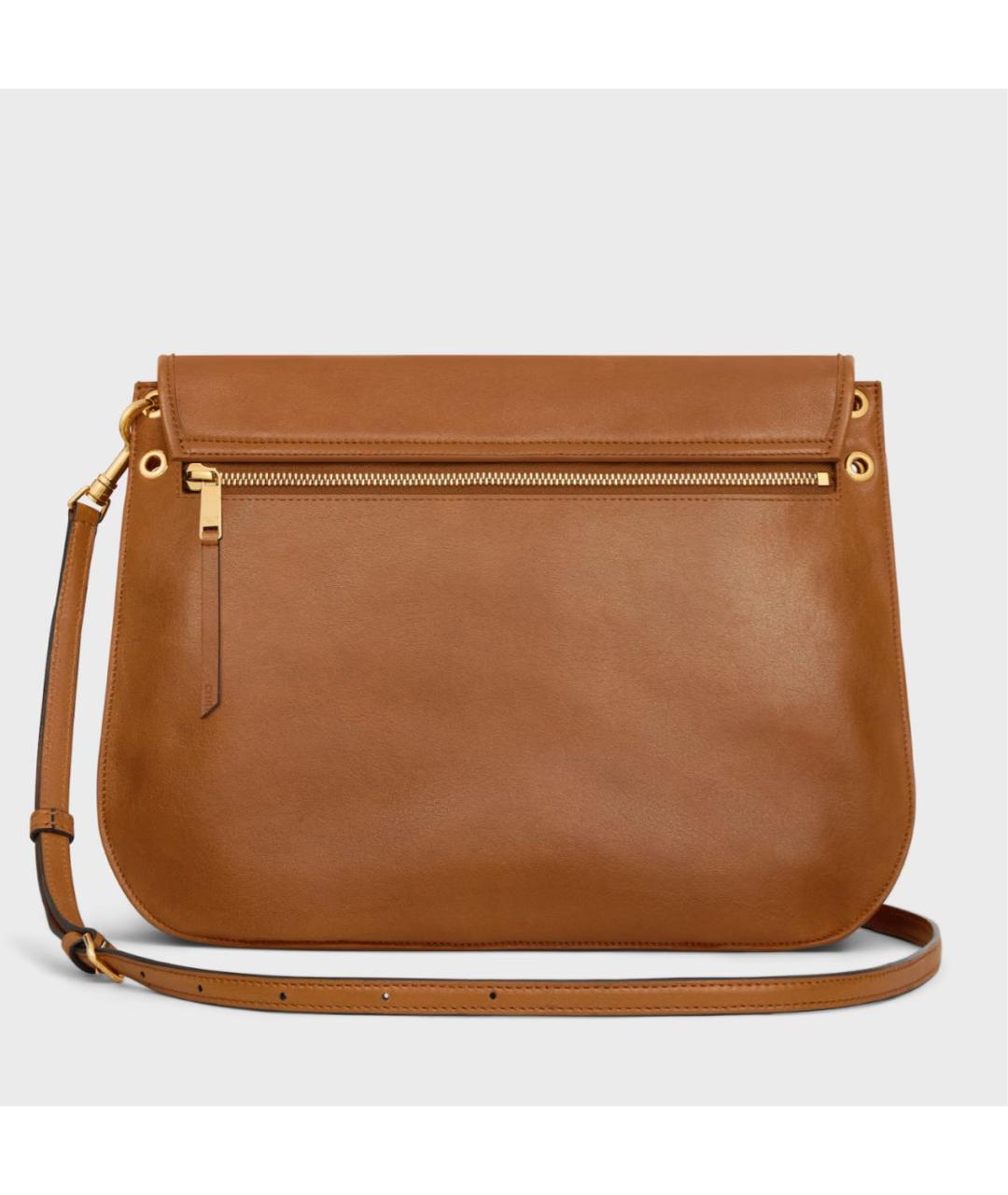 CELINE Коричневая кожаная сумка тоут, фото 3