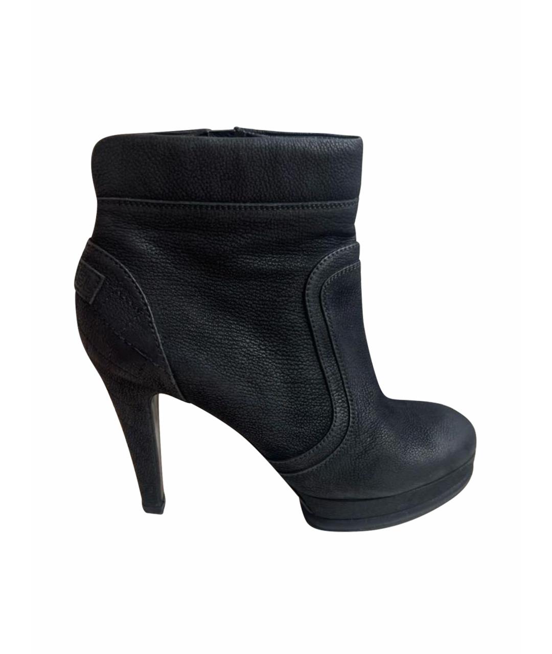 CHANEL Черные кожаные ботильоны, фото 1