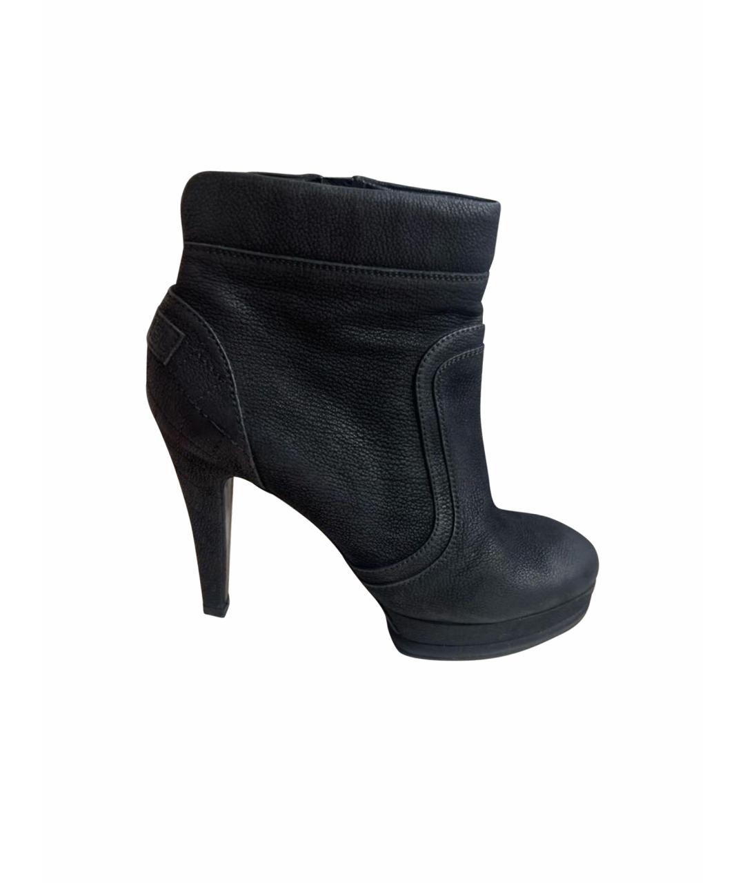 CHANEL Черные кожаные ботильоны, фото 5