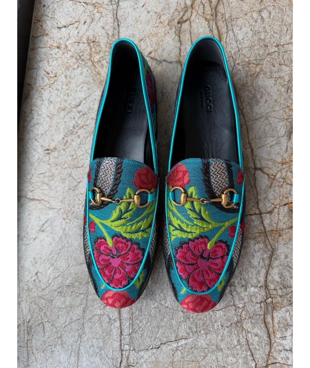 GUCCI Мульти текстильные лоферы, фото 3