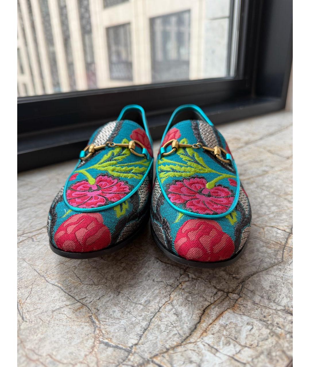 GUCCI Мульти текстильные лоферы, фото 2