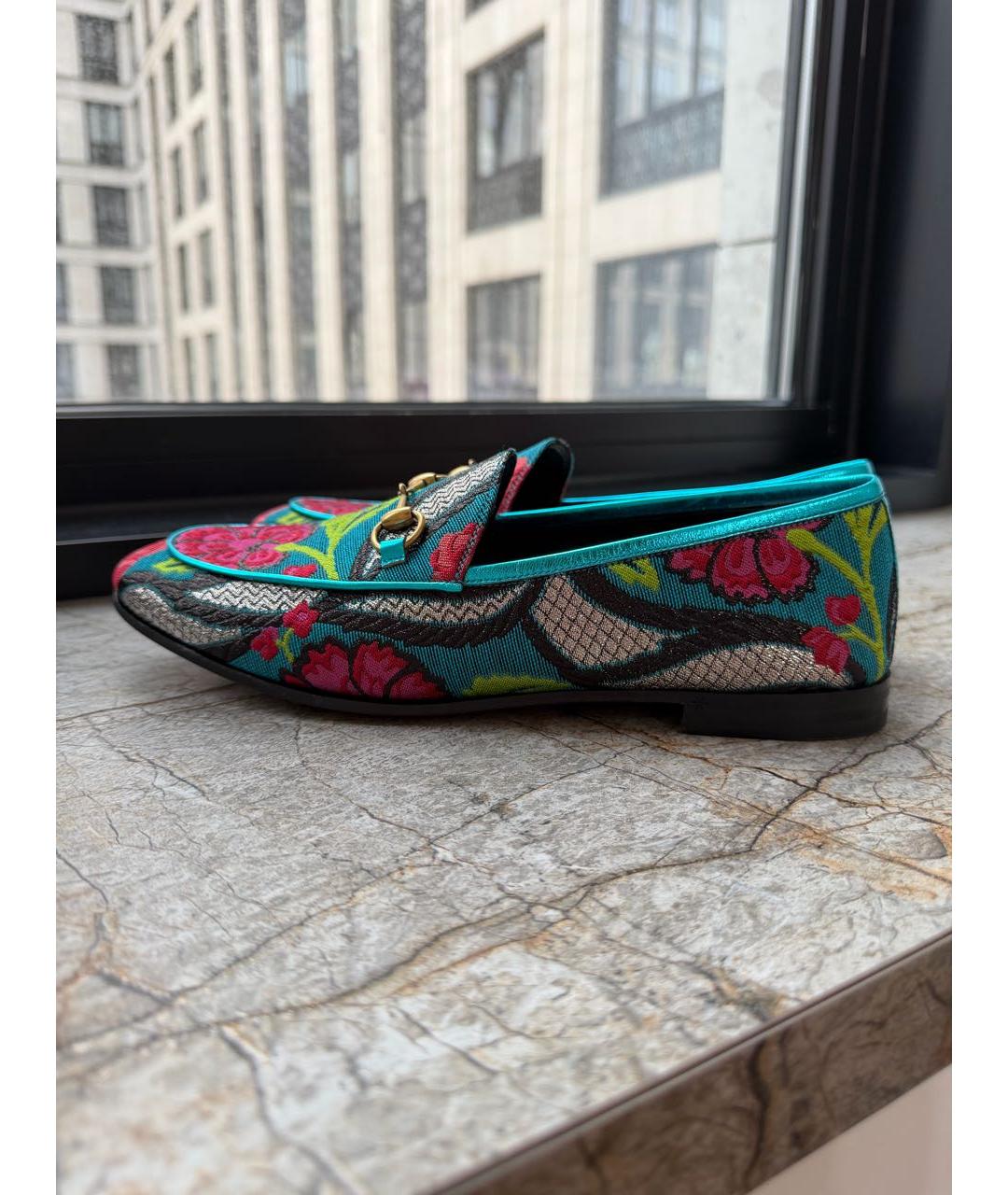 GUCCI Мульти текстильные лоферы, фото 7