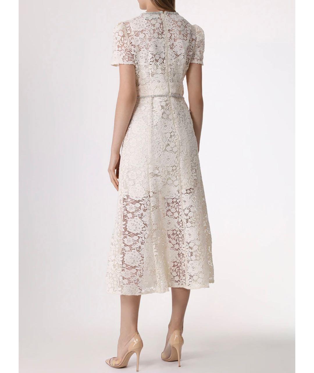 SELF-PORTRAIT Белое полиэстеровое коктейльное платье, фото 3