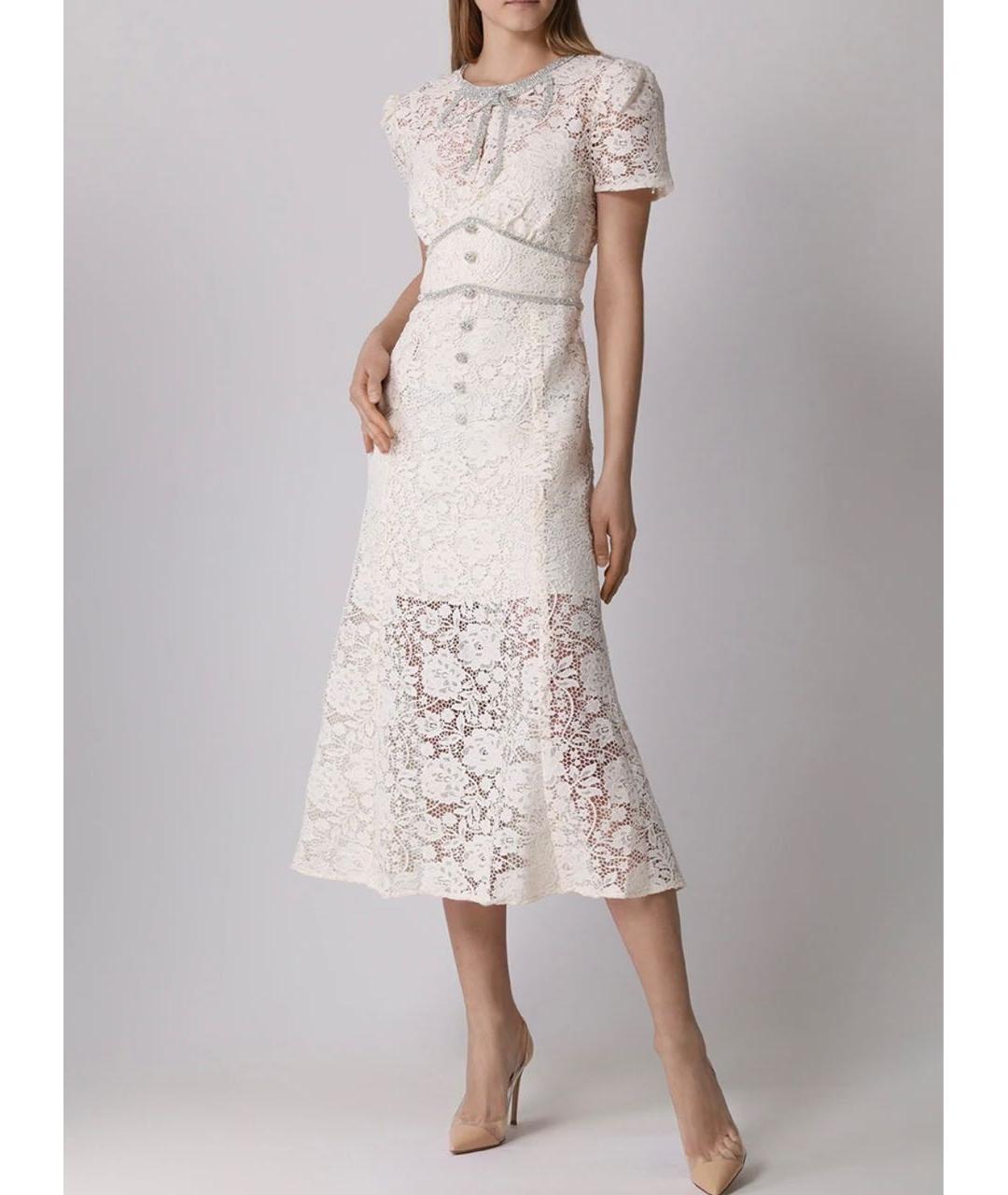 SELF-PORTRAIT Белое полиэстеровое коктейльное платье, фото 2