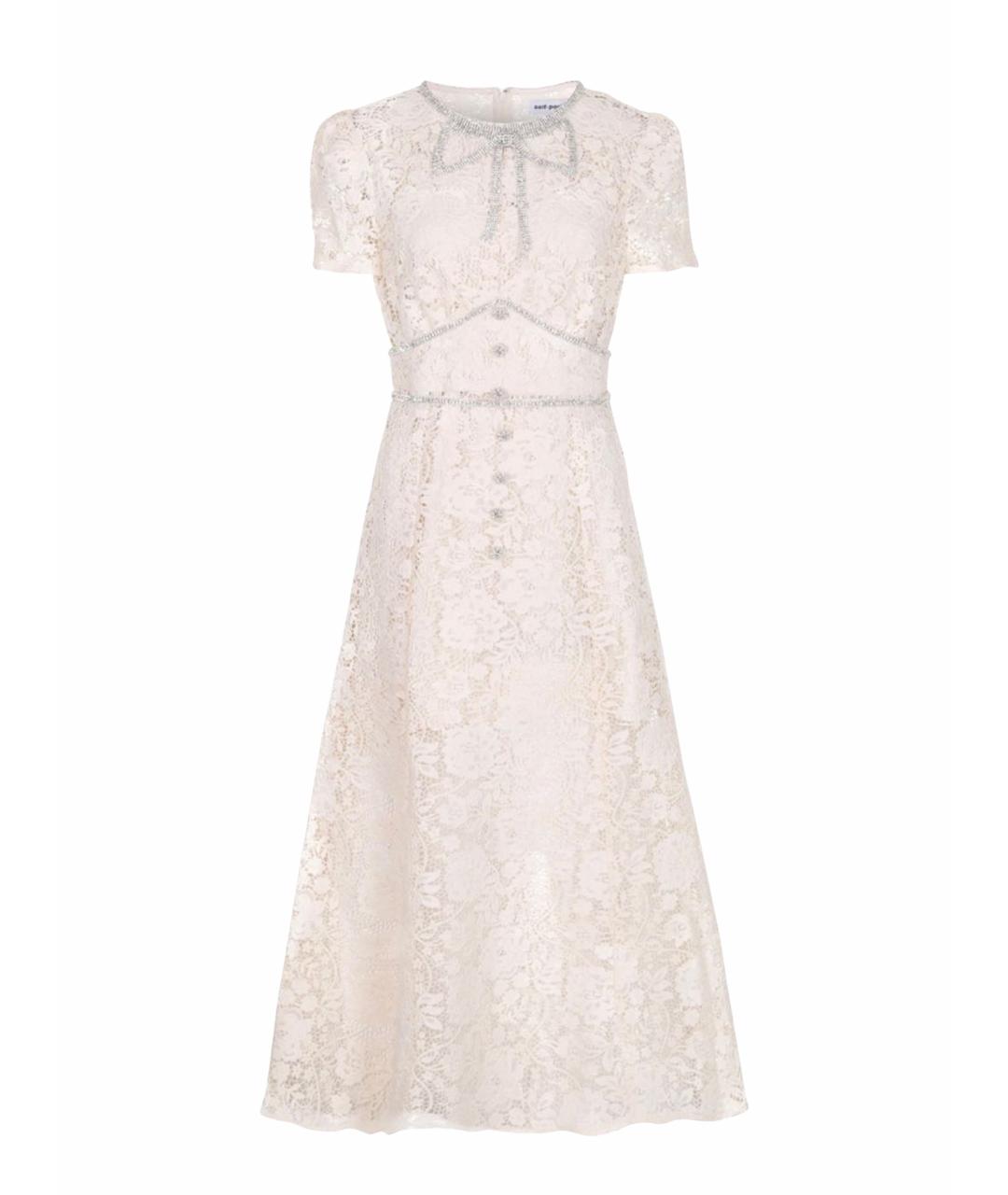 SELF-PORTRAIT Белое полиэстеровое коктейльное платье, фото 1