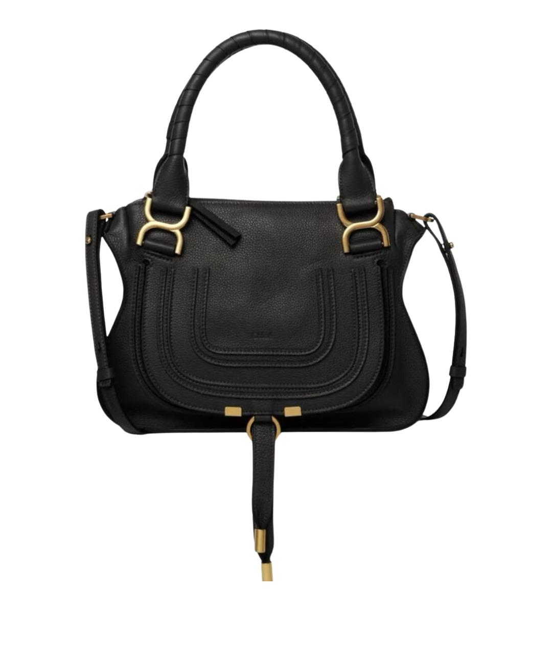 CHLOE Черная кожаная сумка через плечо, фото 1