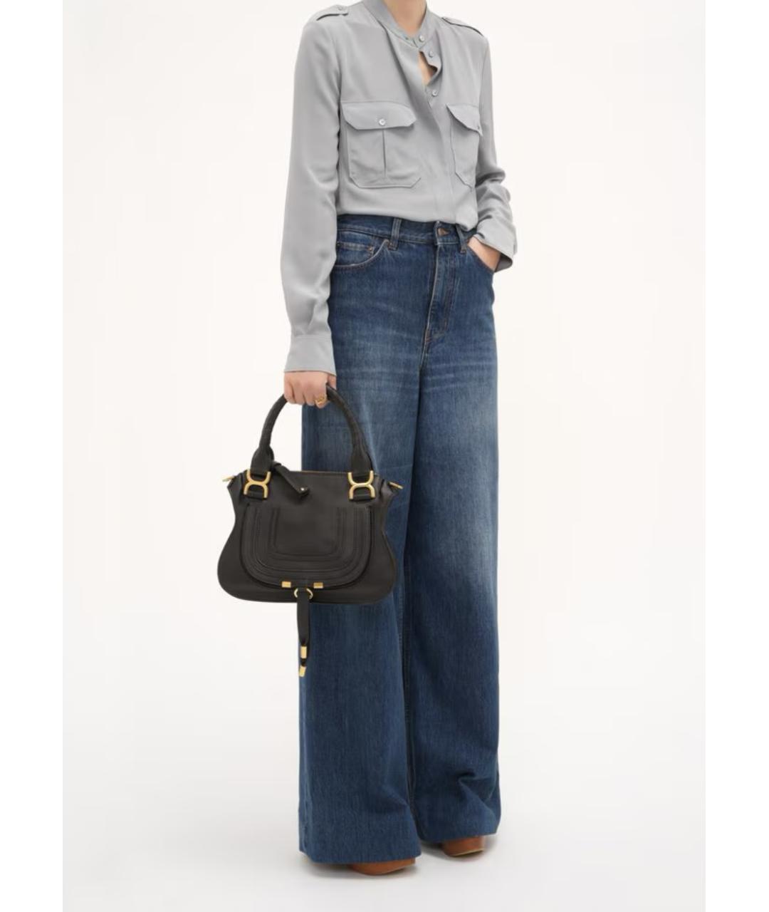 CHLOE Черная кожаная сумка через плечо, фото 7