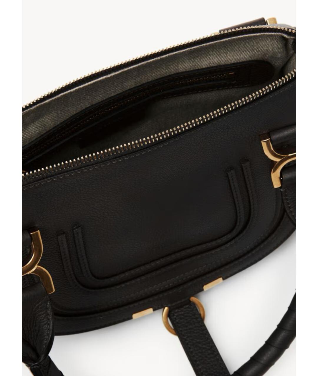 CHLOE Черная кожаная сумка через плечо, фото 6