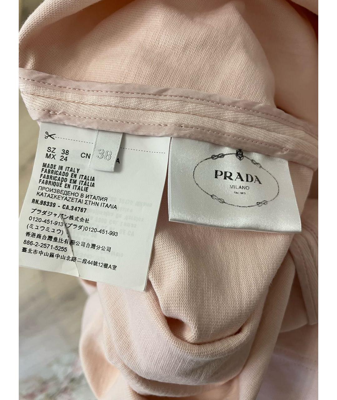 PRADA Розовое хлопковое повседневное платье, фото 6