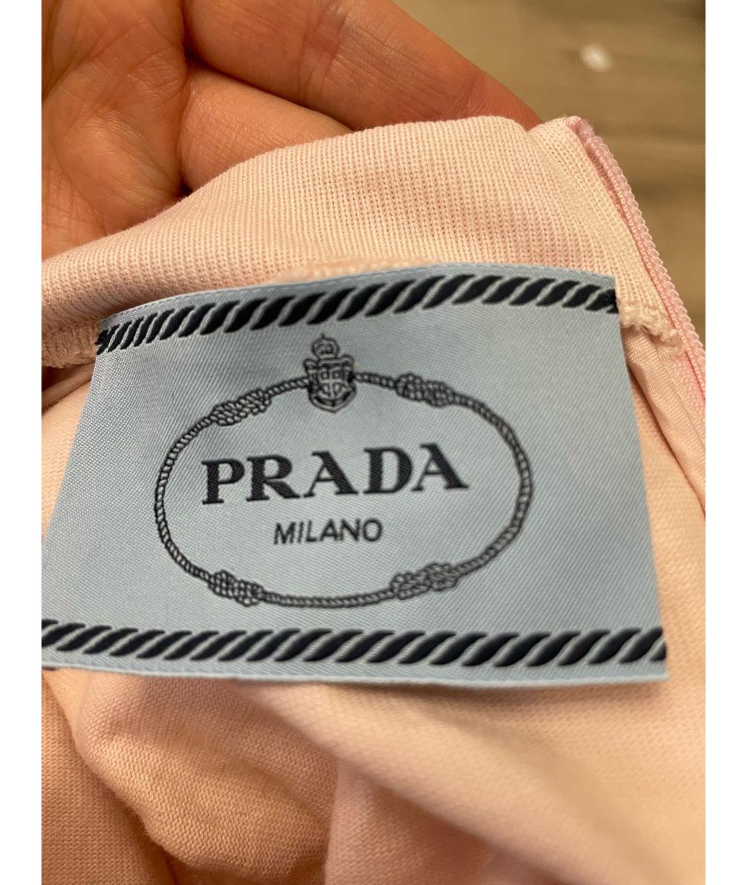 PRADA Розовое хлопковое повседневное платье, фото 8