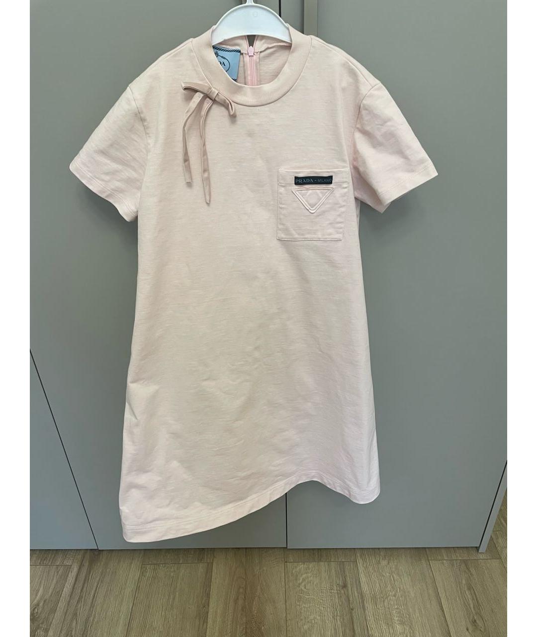 PRADA Розовое хлопковое повседневное платье, фото 9