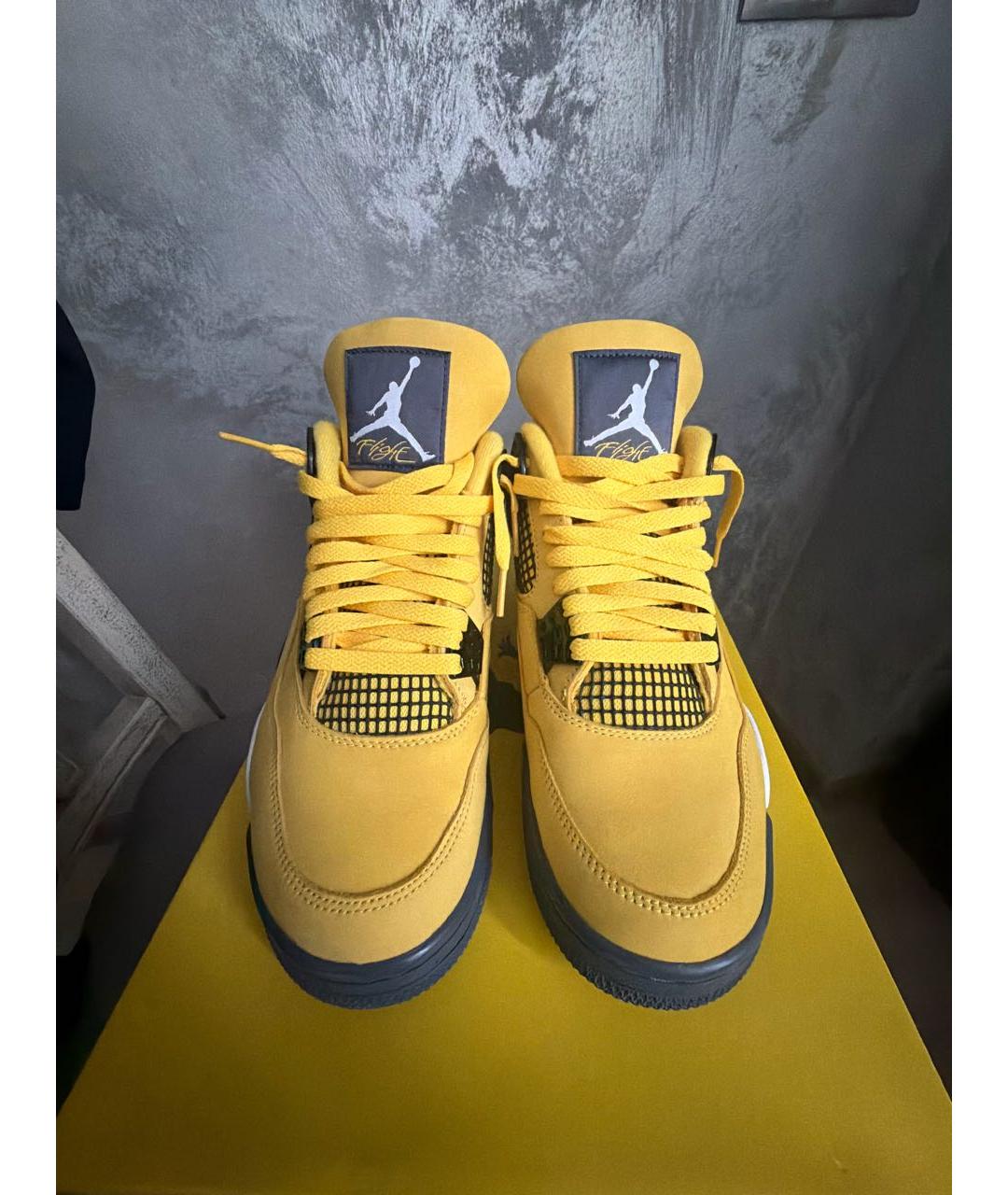 JORDAN Желтые высокие кроссовки / кеды, фото 2