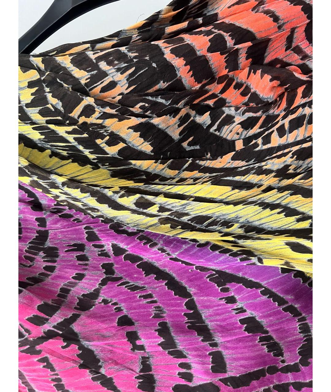 DIANE VON FURSTENBERG Мульти шелковая юбка мини, фото 4