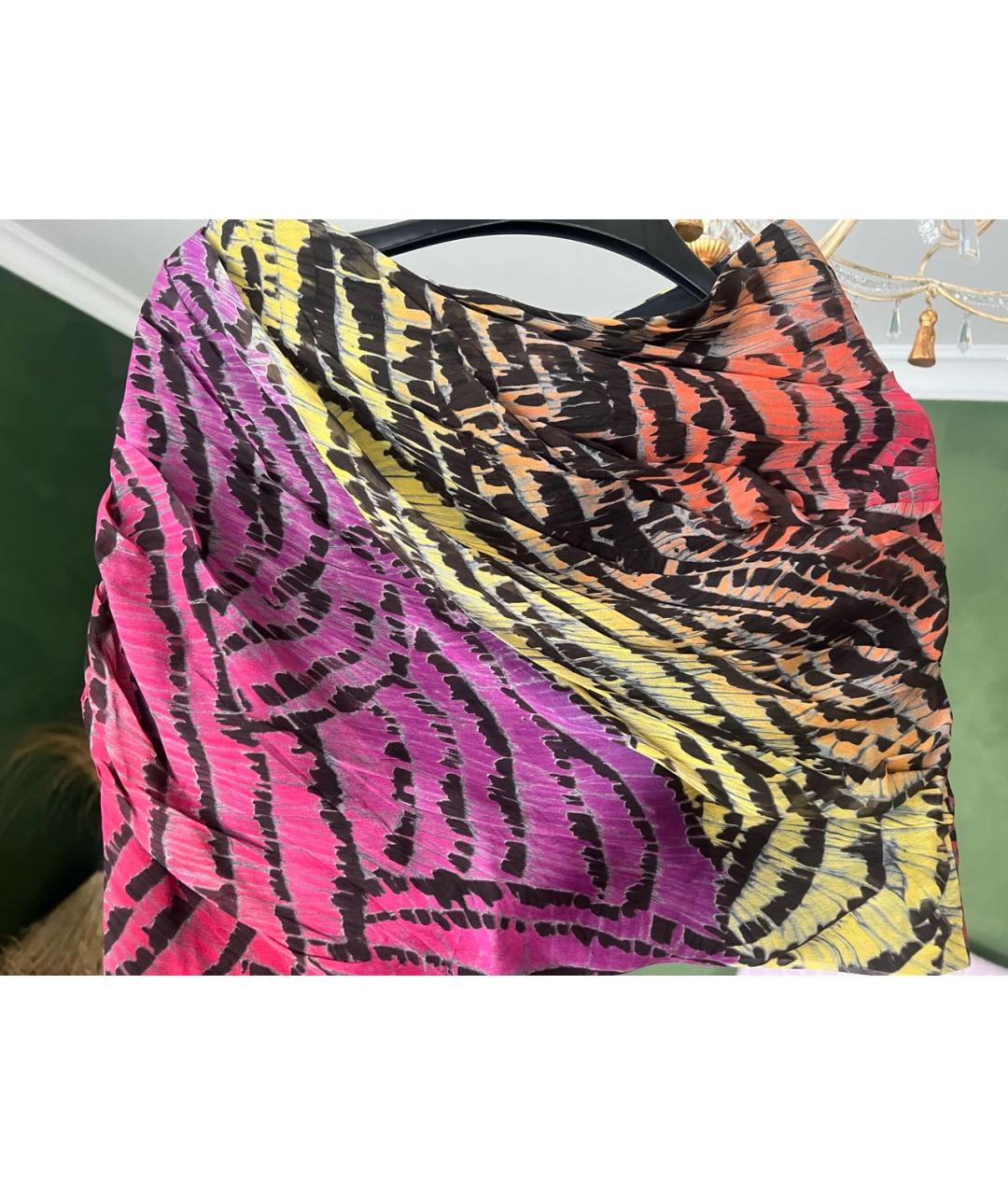 DIANE VON FURSTENBERG Мульти шелковая юбка мини, фото 5