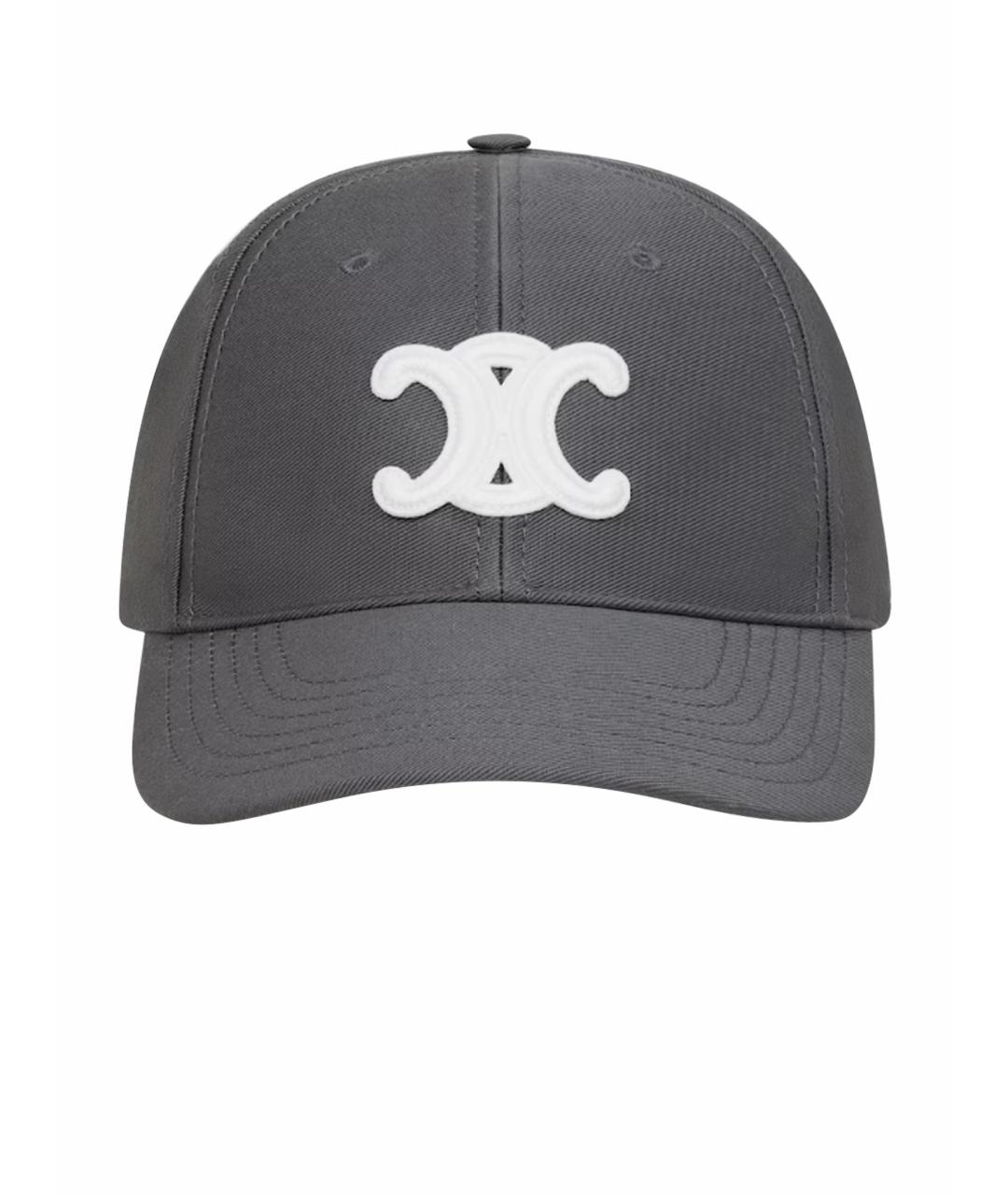 CELINE Серая хлопковая кепка, фото 1