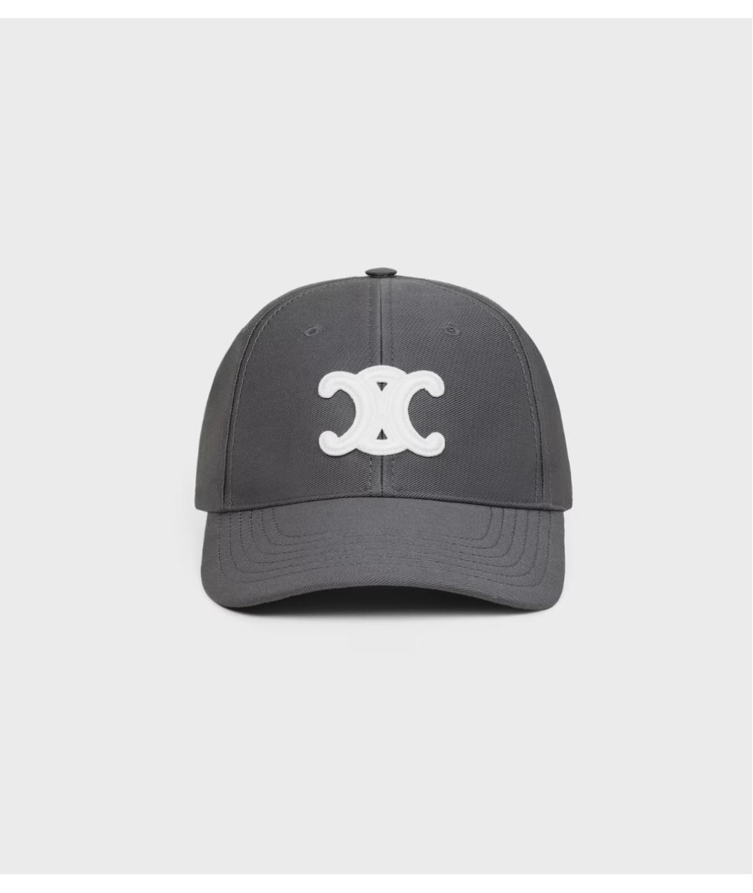 CELINE Серая хлопковая кепка, фото 4