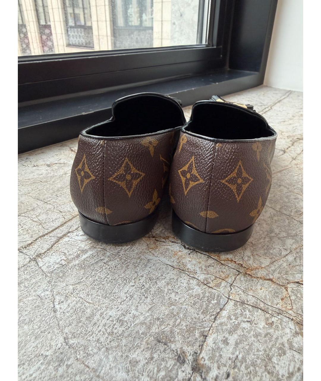 LOUIS VUITTON Коричневые лоферы, фото 4