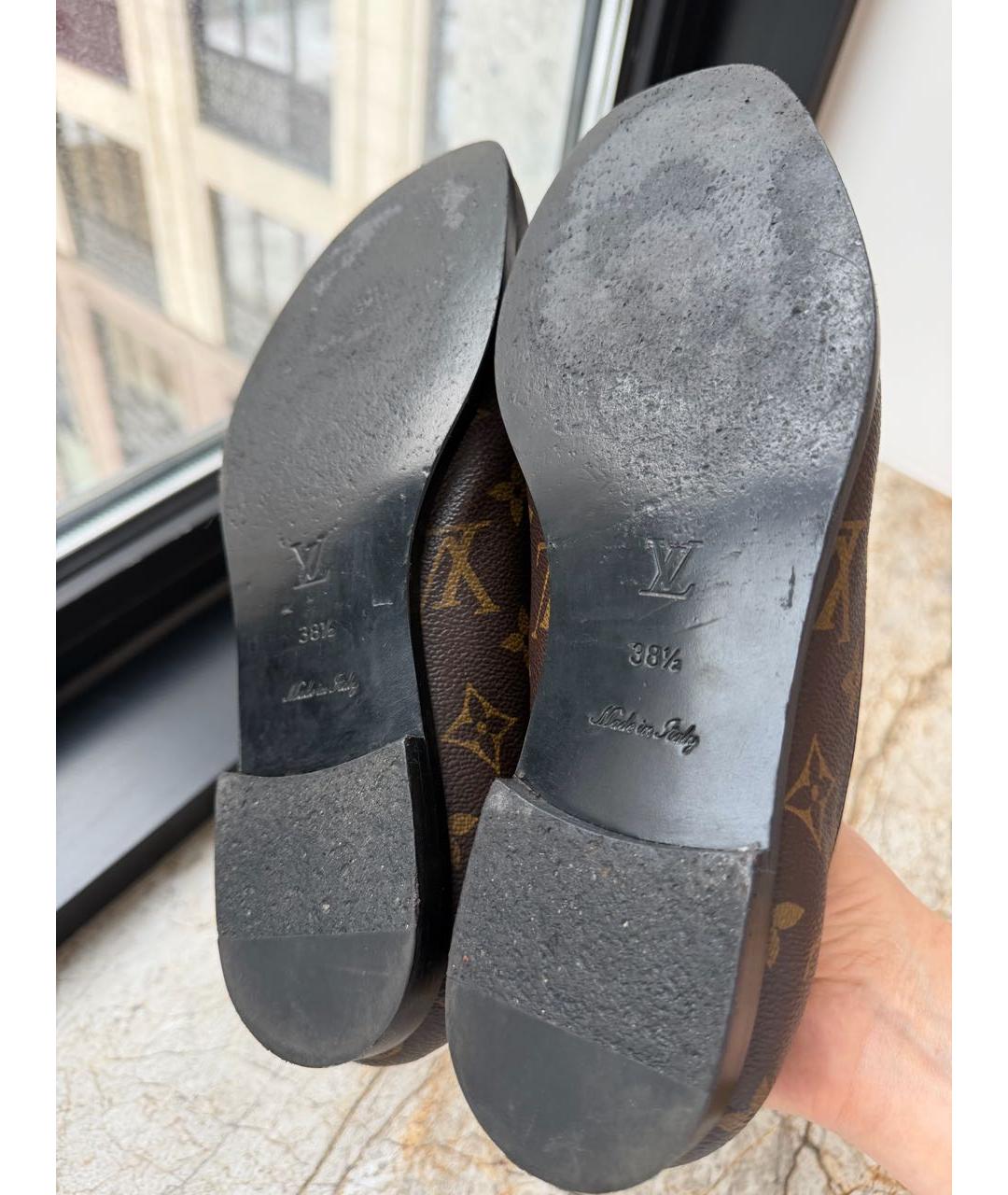 LOUIS VUITTON Коричневые лоферы, фото 5