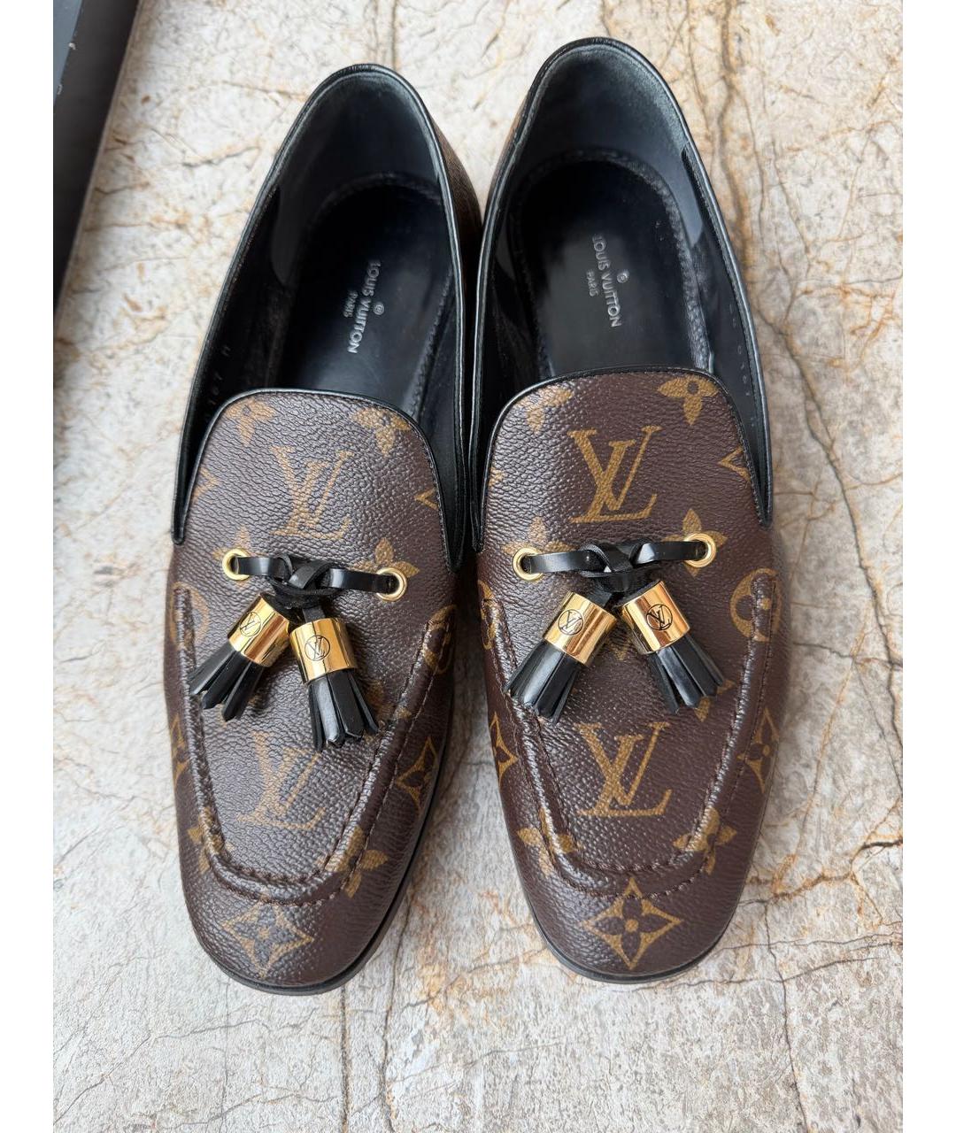 LOUIS VUITTON Коричневые лоферы, фото 3